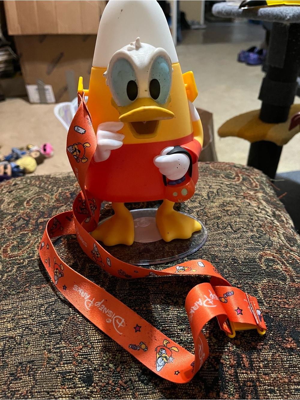 Disney Donald Duck Candy Corn Figure with Orange and Yellow Details